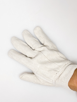 Baumwoll-Handschuh, Trikot, grob, ungebleicht, CAT 1 Strickbund, VE 120